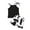 Black, variant on Girl Outfits 2 Piece Sleeveless Lace Up Solid Color Top Milk Cow Print Button Skirt Girls' Clothing Sets