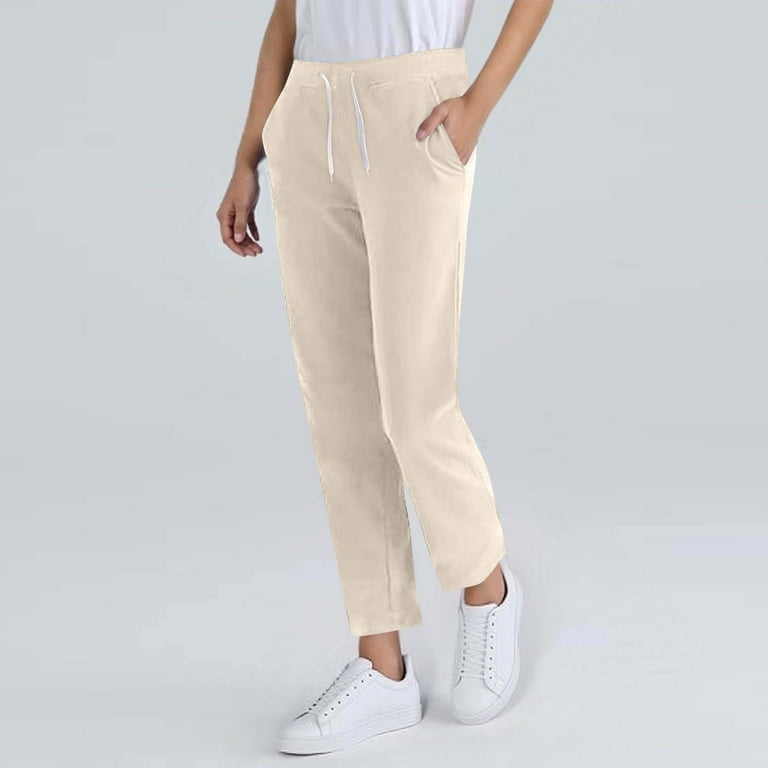 Gamivast Sweat Pants for Women Slim Fitted Straight Leg Pants with