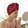 thumbnail image 3 of Yiaed A Web With A Spider 1 Print Hair Cap with Button,Coral Fleece Hair Towel Wrap for Women Wet Hair,Quick Dry Turban for Wet Hair Long Thick Hair, 3 of 5