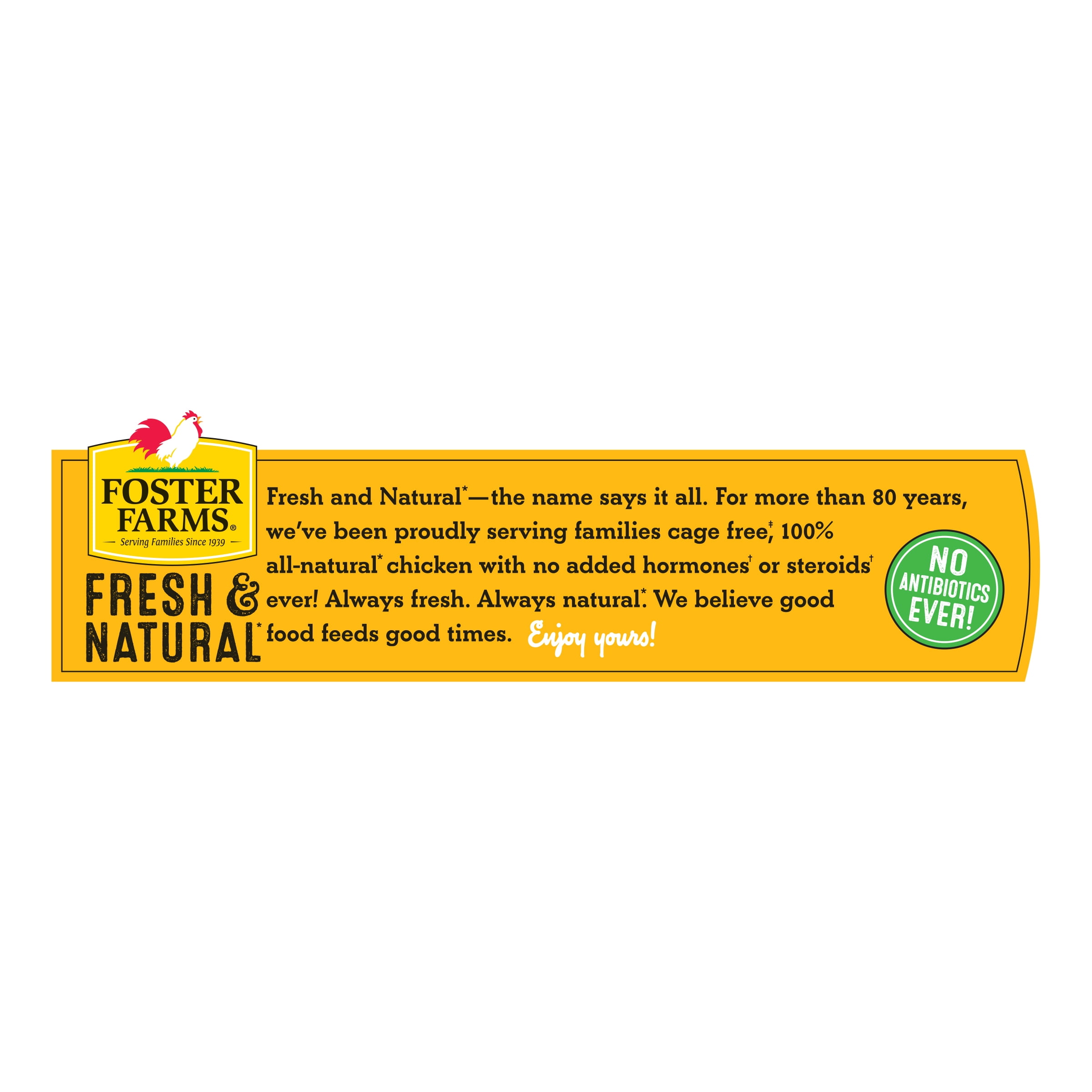 Foster Farms Fresh & Natural Whole Chicken Twin Bag, 10-11 lb