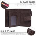 thumbnail image 6 of FALAN MULE Minimalist Wallet for Men Leather RFID Blocking Coin Purse Bifold Card Holder, 6 of 8