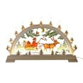 thumbnail image 3 of Christmas Decoration Battery Operated Candle Bridge Christmas Santa Wooden Illuminated LED Candle Bridge Ornament Indoor Christmas Decoration Battery Operated, 3 of 8