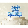 thumbnail image 1 of "Mr & Mrs Wedding Cake Topper Personalized Mirror Cake Topper Color Option Available 5""-7"" Inches Wide", 1 of 1