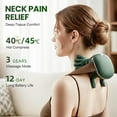 thumbnail image 4 of Neck Massager,2025 New Shoulder Massager with Heat Shiatsu 4D Kneading,Neck and Back Massager for Relief (Green 1 Set), 4 of 7