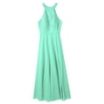thumbnail image 6 of DPOIS Women's Halter Lace Chiffon Sleeveless Bridesmaid Long Dress, 6 of 6