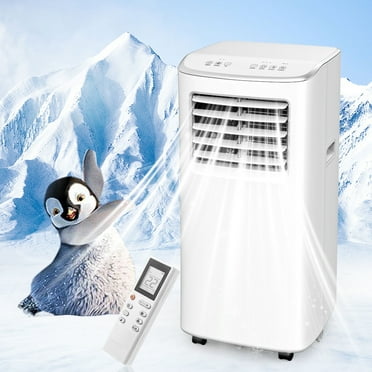 Kapwan5100 BTU (8500 BTU ASHRAE) Portable Air Conditioners,4 In1 Air Conditioner with Remote Control,Portable AC Cooling Range up to 450 Sq.ft with 24-Hour Timer, Windows Kit,Brush,White