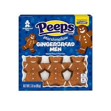 Limited Edition Holiday Peeps Marshmallow Gingerbread Men 6 Count Pack 3 oz
