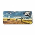 thumbnail image 1 of Country Computer Mouse Pad, Group Friends Band on Motorcycles in Countryside Rural Adventure Travel up Artwork, Rectangle Non-Slip Rubber Mousepad X-Large, 35" x 15", Multicolor, by Ambesonne, 1 of 2