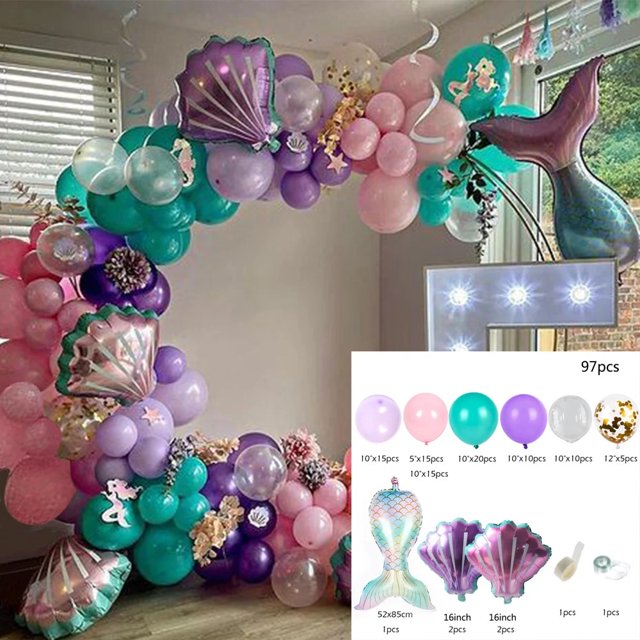 Suministros de fiesta de La Sirenita, vajilla desechable, vasos, platos, mantel, decoraciones de cumpleaños de sirena, Baby Shower para niñas