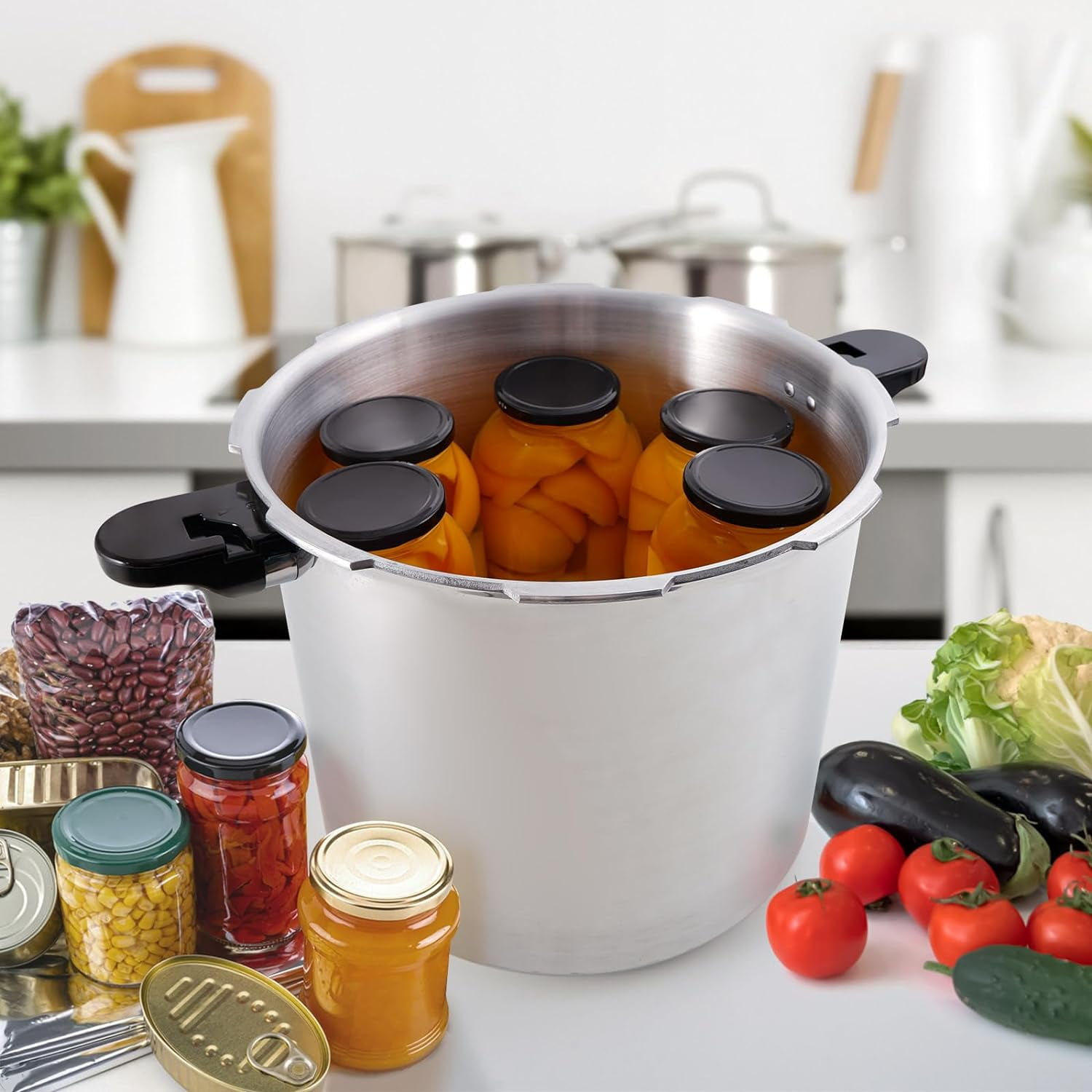 UNIFULL 24 Quart/23 Liter Pressure Cooker,Pressure Canner with Pressure Gauge,Pressure Relief Valve - 14 PSI,and Sealing Ring