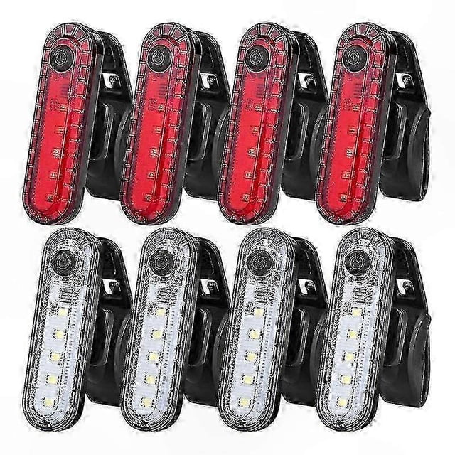 LED Bike Light Set, 8 Pack Rechargeable Front and Rear Lights for Cycling Safety