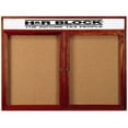 thumbnail image 2 of Aarco Products WBC4836RH 36 in. W x 48 in. H Enclosed Bulletin Board with Header - Walnut, 2 of 6