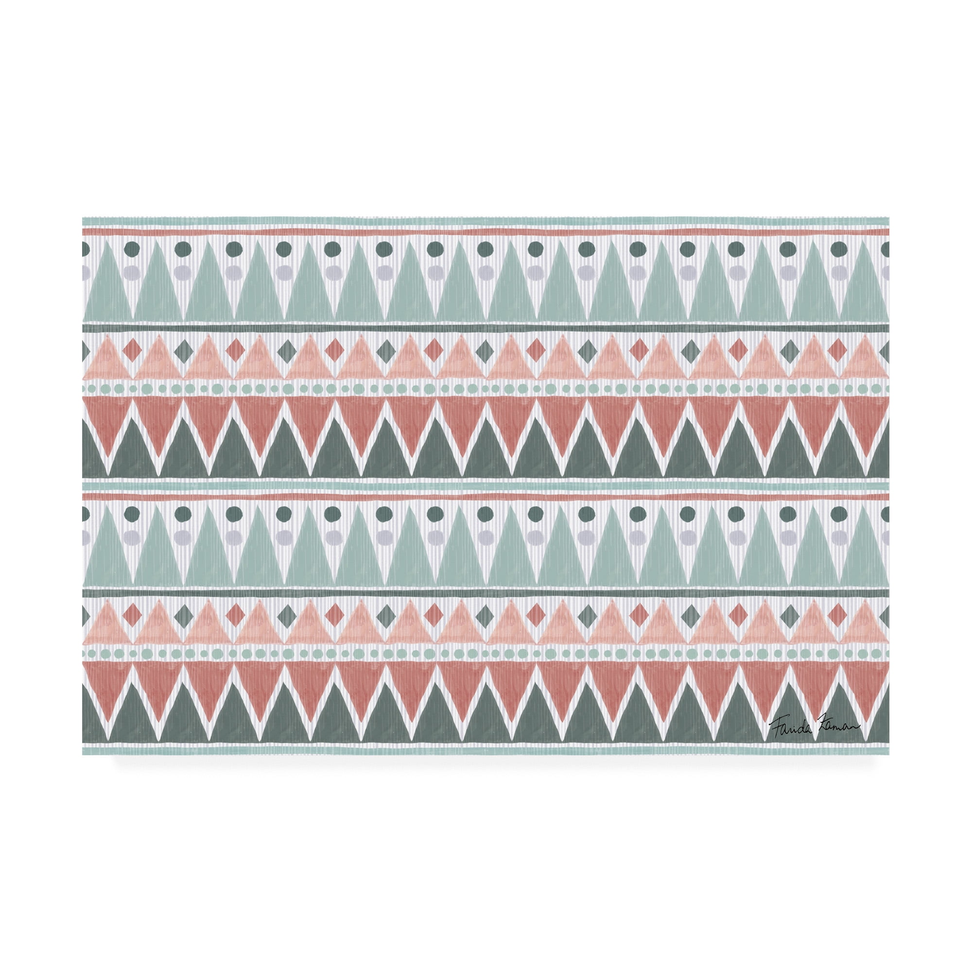 Trademark Fine Art 'Ikat Pattern I' Canvas Art by Farida Zaman