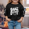 thumbnail image 2 of LUOGENLI Cute Sweatshirts for Girls 10-12 Preppy Boy Girl Unisex Long Sleeve Soft Sweatshirt Graphic Kids Cute Round Neck Pullovers Top Clothes Girls Hoodies Size 10-12 Zip up Black Black 5-6 Years, 2 of 4