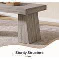 thumbnail image 4 of Rectangular 55" Dining Table for 4-6, Mid-Century Modern Kitchen Dining Table, Gray, 4 of 7