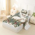 thumbnail image 2 of Castle Fairy Vintage Floral Deer Twin Sheets 3pcs,Merry Christmas Flowers Animal Bedding,Off White Green,1 Fitted Sheet, 1 Flat Sheet and 1 Pillowcase, 2 of 6