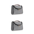 thumbnail image 3 of fastboy Large Capacity Cosmetic Storage Bag - Store All Makeup In One Place Choose Multiple Colors Black  white stripe 2Set, 3 of 6