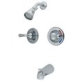 thumbnail image 2 of Kingston Brass Kb671 Twin Handles Pressure Balanced Tub And Shower Faucet With Volume Control - Polished Chrome Finish, 2 of 4