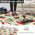 thumbnail image 5 of Red Strawberry Outdoor Rug for Patio/Deck/Porch, Non-Slip Large Area Rug 3 x 5 Ft, Summer Fruits Farmhouse Leaves Flower Pastoral Indoor Outdoor Rugs Washable Area Rugs, Camping Rug Carpet Runner, 5 of 8