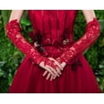 thumbnail image 3 of CAILDANL Lace Fingerless Gloves Long 19.68" Women Fingerless Lace Gloves Bridal Wedding Party Prom Costume Accessories Gloves, 3 of 7