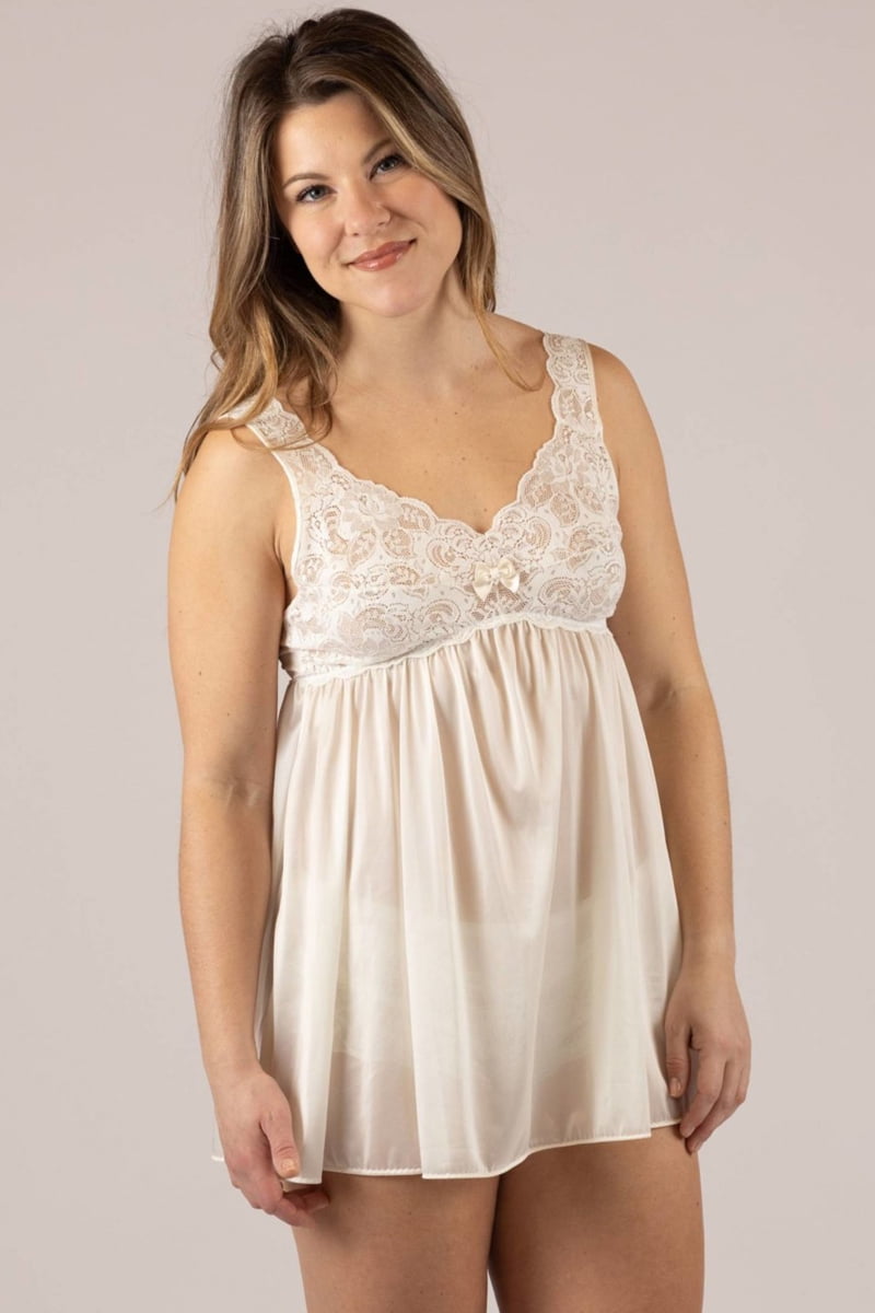 Shadowline Lingerie by Velrose Lace Vintage Babydoll Nightie 33737/33737X