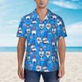 thumbnail image 2 of Vsdgher Gnomes in USA Print Men's Hawaiian Shirts Button Down Tropical Holiday Beach Shirts Vacation Clothes,Large, 2 of 7