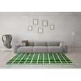 thumbnail image 3 of Ahgly Company Indoor Rectangle Checkered Turquoise Blue Modern Area Rugs, 4' x 6', 3 of 4