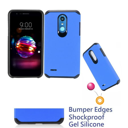 for 5.3" LG K10 2018 K10+ PLUS K10a 2018 K30 Case Phone Case Shock proof Edges Hybrid Layers Slim Bumper Scratch Shield Cover Blue