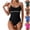 Beige, variant on JSGEK Women's One Piece Swimsuit Wirefree Design Tummy Control Crisscross Back Round Neck Fringe Details Pool Black L
