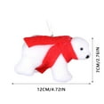 Christmas White Foam Scarf Bear Pendant Christmas Tree Decor Ornament