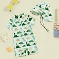 thumbnail image 2 of Gubotare Swimsuit Boy Baby Toddler One-Piece Swimsuit Rashguard Swimwear Zipper Bathing Suit Sunsuit UPF50+ Sun Protection with Hat 3 6 Months (Green,3-6 Months), 2 of 8