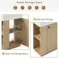 thumbnail image 4 of Euroco 21.6" bathroom vanity with ceramic sink, freestanding modern right door wood grain cabinet with open and closed storage for small bathrooms, 4 of 9
