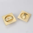 thumbnail image 4 of Gold Pocket Door Lock Contemporary Privacy Square Pocket Door Hardware Flush, 4 of 8