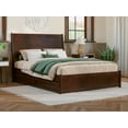 thumbnail image 3 of AFI Casanova Full Solid Wood Platform Bed with Panel Footboard and Storage Drawers, Walnut, 3 of 15