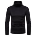 thumbnail image 3 of Men Long Sleeve Pullover High Neck Turtleneck Stretch Slim Basic T Shirt Tee Top, 3 of 5