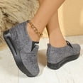 thumbnail image 5 of Mepaouo Slip on Casual Shoes for Women Fleece Platform Winter Warm Walking Shoe Sneakers(Grey,5.5), 5 of 9