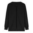 thumbnail image 5 of HOMOY Womens Oversized Sweatshirts Casual Long Sleeve T Shirts V Neck Jumper Top Irregular Hem Loose Fit Blouse Soft Comfortable Pullover Tunic Tops Teen Girl Outfits Black XXL, 5 of 7