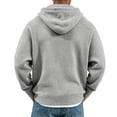 thumbnail image 4 of Domzest Waffle Hoodies for Men Long Sleeve Drawstring Hooded Sweatshirt 2026 Fall Casual Textured Streetwear Pullover Light Gray L, 4 of 8