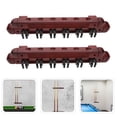 thumbnail image 1 of RENACLIPY 2Sets Dark Red Wall Mounted Billiard Cue Rack 6 Slot Wooden Pool Stick Storage, 1 of 6