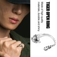 thumbnail image 2 of PLGEBR Vintage Animal Silver Tiger Inlaid Adjustable Opening For Man Punk Jewery and Woman Souvenir Hyperbole Gift Style F5D6, 2 of 6