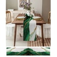 thumbnail image 3 of Table Runner Dresser Scarves 72 Inch Long,Natural Abstract Marble Rock Linen Dining Table Runners Emerald Green Stone Gold Crack Tabletop Scarf for Wedding Holiday Party Kitchen, 3 of 9
