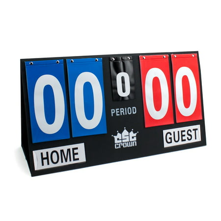 Deluxe Portable Scoreboard, Large, Visible & Portable: 22 wide, 12 tall, but flattens to under 1/2 thick By Crown Sporting