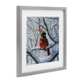 thumbnail image 3 of Stupell Industries Winter Cool Cardinal Gray Framed Print Under Glass design by Jim Baldwin, 13 x 13, 3 of 10