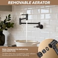 thumbnail image 3 of WOWOW 23.5-inch Wall Mount Folding Stretchable Pot Filler Faucet with Double Handle in Oil Rubbed Bronze, 3 of 9