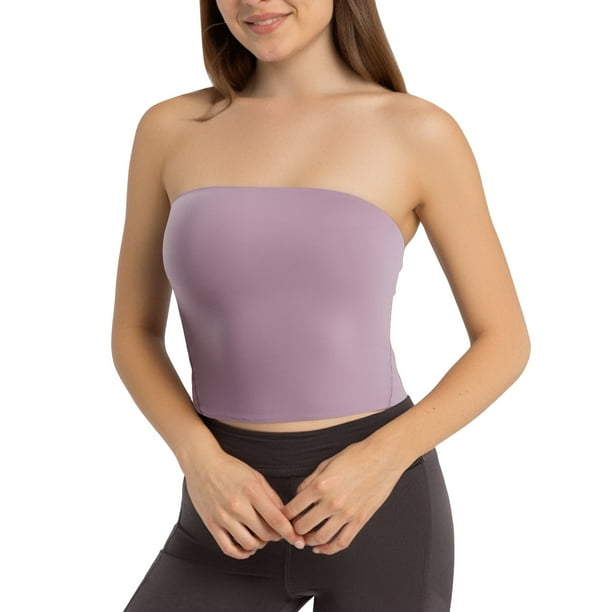 Top de yoga sexy para mujer, sin tirantes, chaleco deportivo