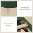 thumbnail image 5 of Bestier Corduroy Upholstered King Bed Frame with Adjustable Headboard, Platform Bed Frame with LED Light, Solid Wood Slats, No Box Spring Needed, Green, 5 of 8