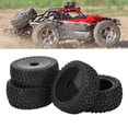 thumbnail image 4 of 4pcs RC Front Rear Tires Wheels, with 12mm Hex for 1/10 RC Off Road Car, Strong Cushion and Wear Resistance, 4 of 8