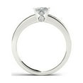 thumbnail image 3 of 1 Carat T.W. Diamond Princess-Cut Half-Bezel Classic 14kt White Gold Engagement Ring, 3 of 5