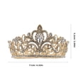 thumbnail image 7 of HONMEET Crystal Wedding Tiara Royal Queen Crown Headband Rhinestone Princess Headpieces Hair Accessories for Bridal Birthday Party, 7 of 7