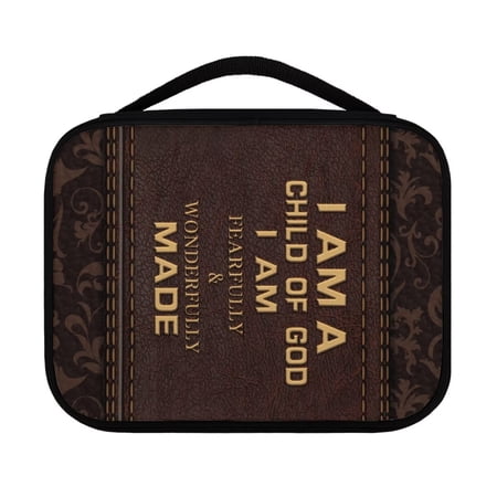 Renewold Personalized Bible Covers for Men Brown Scripture Journal Case Wear-Resistant Phone Bag Church Studying Pouch for Catholic Christian Gifts